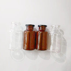 Fiale di vetro 10ml dell'iniezione medica con i cappucci