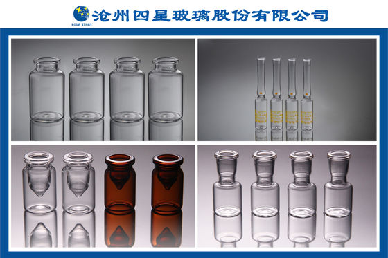 Provetta trasparente delle chiare e fiale di vetro farmaceutiche ambrate 3ml con sughero